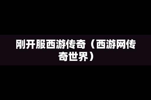 刚开服西游传奇（西游网传奇世界）